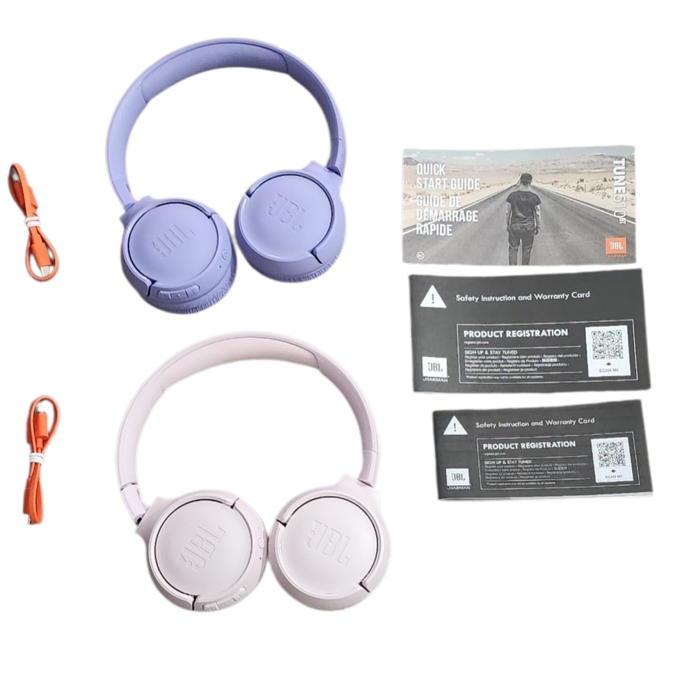 JBL Tune 510BT(2) Purple and Pink Bluetooth Wireless Headphones